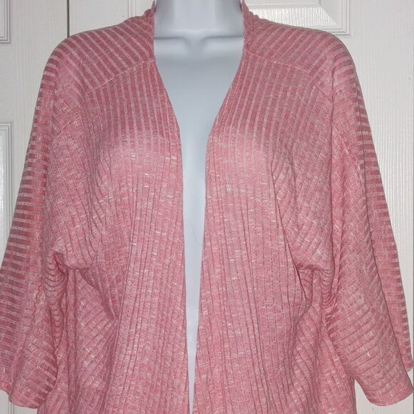 LulaRoe kimono open front cardigan coverup pale rose color blend with white Sz S - Picture 3 of 5